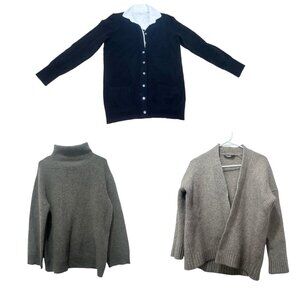 Vince 100% Cashmere Sweater Set Of 3 Womens Small Office Minimalist Quiet Luxury